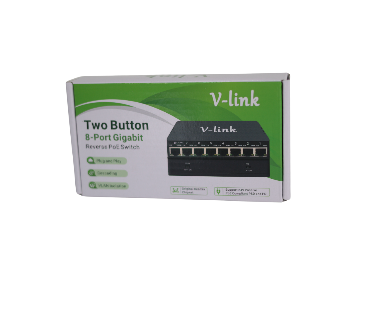 V-LINK TWO BUTTON REVERSE POE