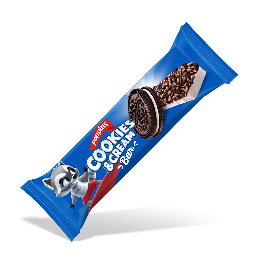 popins cookies cream bar