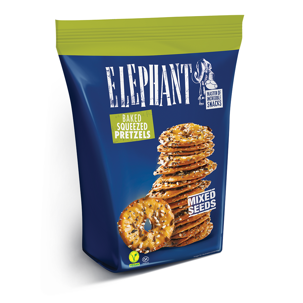 elephant baked squeezed pretzels