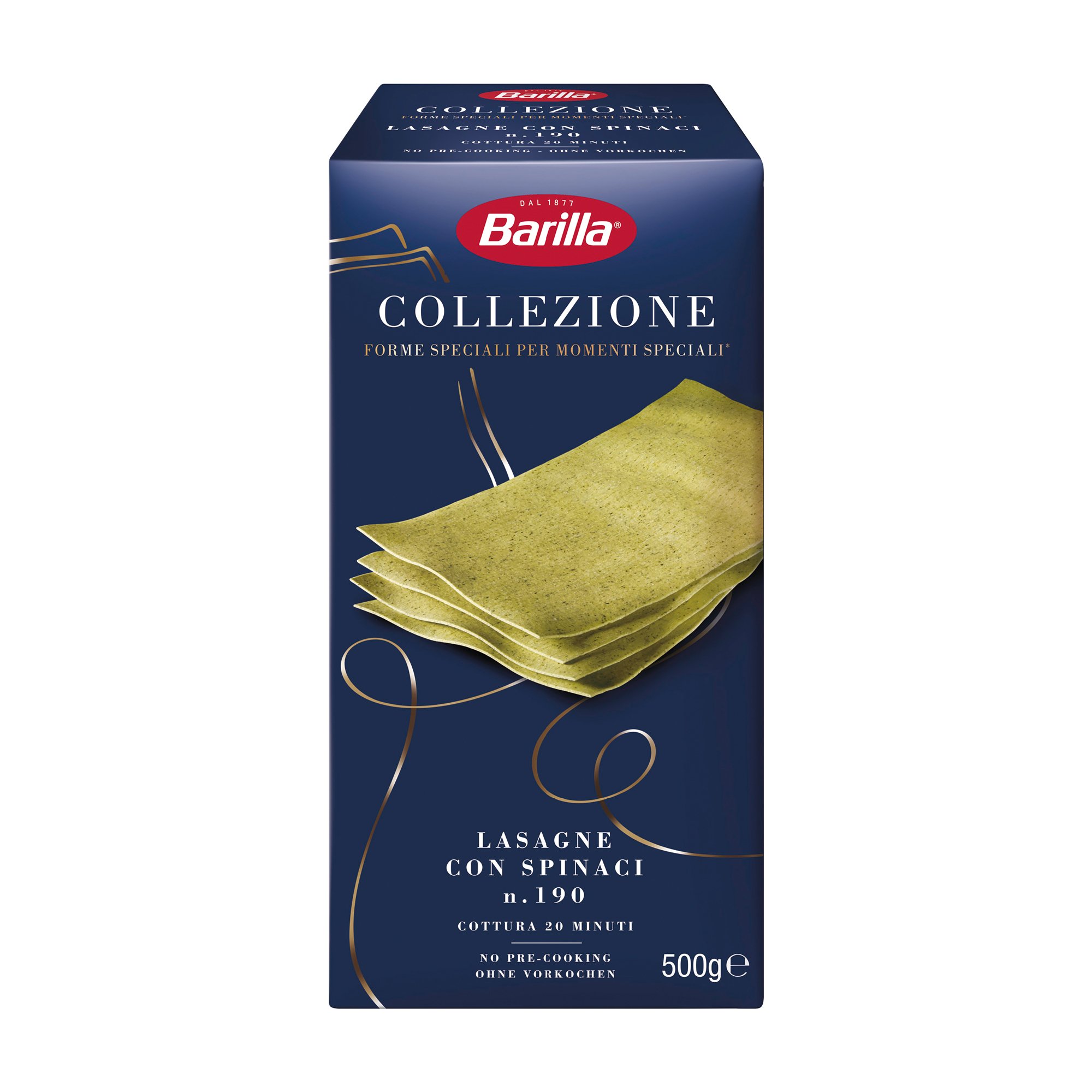 barilla lasagne spinaci 500g