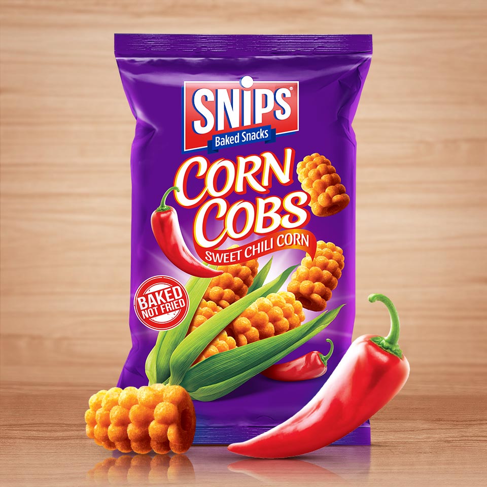 snips corn cobs sweet chili 220g